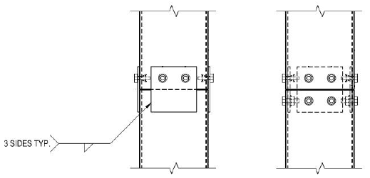 HSS Column Splices 3 Figure 3 Side Plate Splice Options e1589818624546 HSS Column Splices