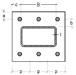 Axially Loaded HSS Column to Base Plate Connections 4 Figure 4 Alternate anchor bolt layout e1590637487738 Axially Loaded HSS Column to Base Plate Connections