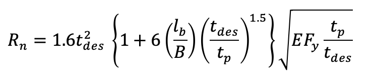 HSS Limit States in Cap Plate Connections 6 eq 5 e1589974978756 HSS Limit States in Cap Plate Connections