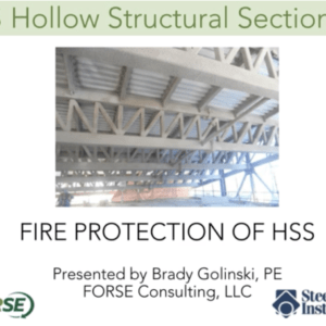 Webinars On Demand: Fire Protection of HSS (October 2018)