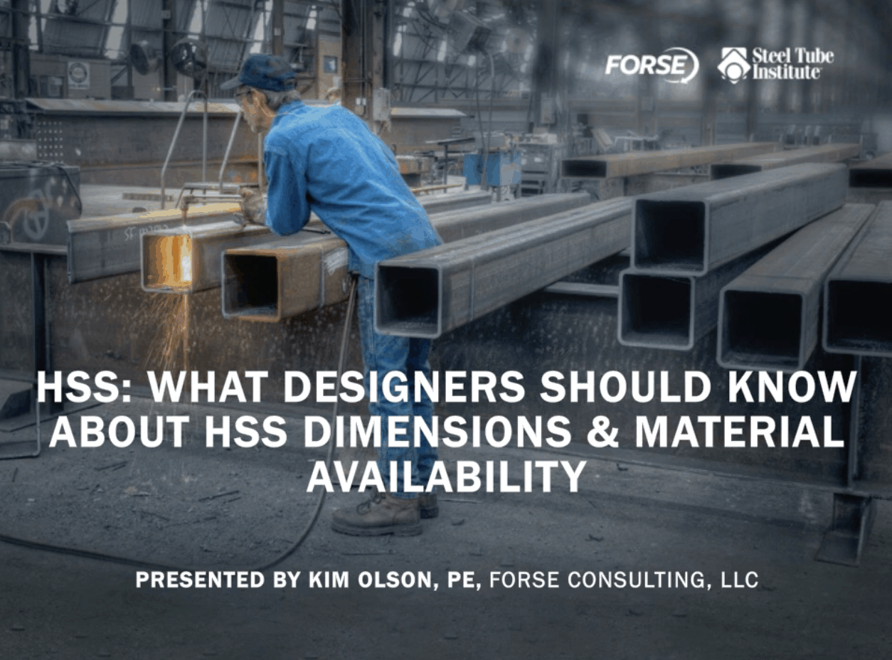 HSS Webinars On Demand 45 What Designers Should Know HSS Dimensions Material Availability Cover HSS Webinars On Demand