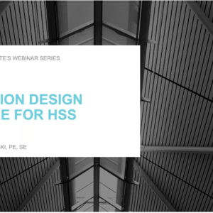 Connection Design Software for HSS - Webinar On Demand cover