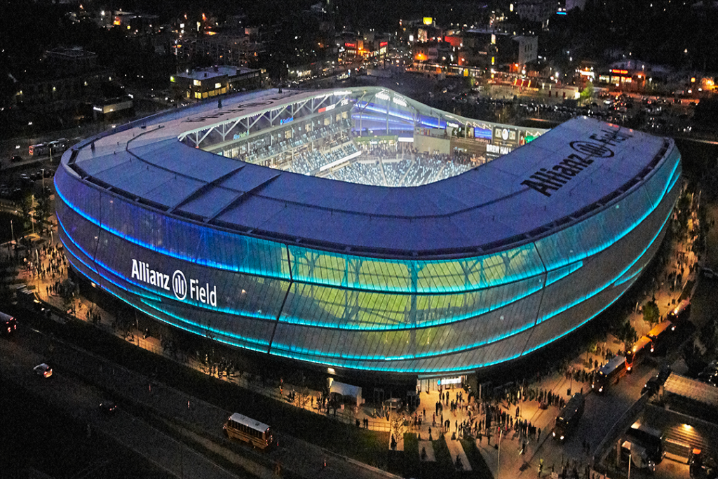 Allianz Field: How Collaboration and Round HSS Led to an Iconic Stadium 1 Allianz Field 1 ExteriorNight CreditSteveBergerson 1080 Allianz Field: How Collaboration and Round HSS Led to an Iconic Stadium