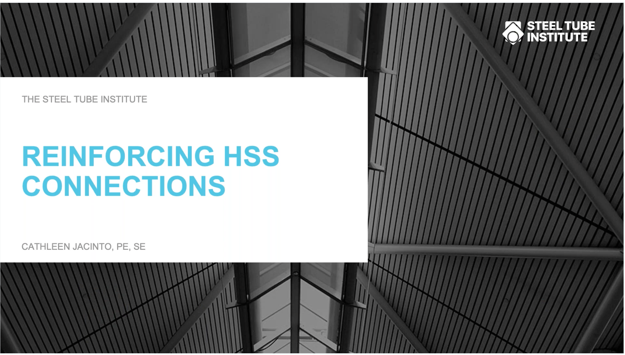 HSS Webinars On Demand 25 Reinforcing HSS Connections - Webinar On Demand cover