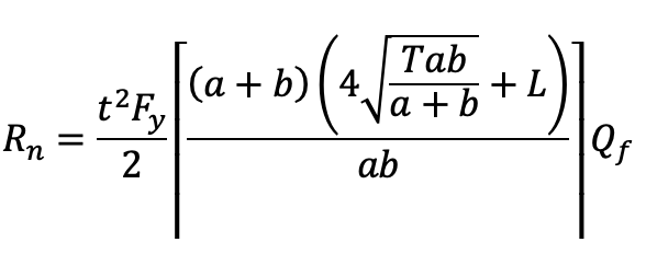 Deep Dive into HSS Shear and Moment Connection Examples 11 HSS Connection Examples - AISC 15th Edition Manual Equation 9-30