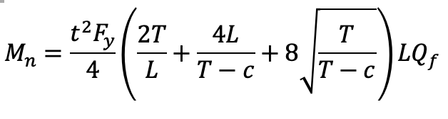 Deep Dive into HSS Shear and Moment Connection Examples 17 1. Chord Wall Plastification (Limit State Table Cell F1, Moment) - AISC 15th Edition Manual Equation 9-32
