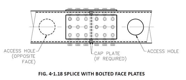 Expert Tips for Cost-Effective HSS Specification and Fabrication 4 Figure 4 - Bolted Splice Plates With Access Holes