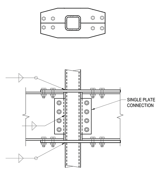 Expert Tips for Cost-Effective HSS Specification and Fabrication 8 Figure 8 - Cut-Out Plate Moment Connection