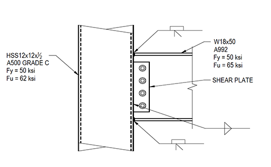 Expert Tips for Cost-Effective HSS Specification and Fabrication 9 Figure 9 - Directly Welded Moment Connection