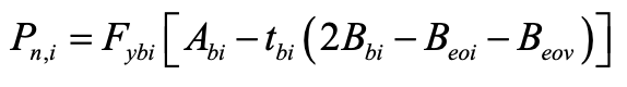 Overlapped HSS K-Connections: To Weld or Not Weld the Hidden Toe? 8 Equation 2 - Hidden Toe in Overlapped K-Connections