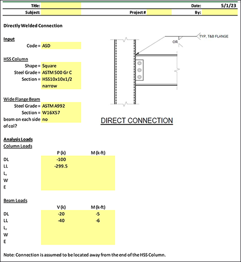 Students and Faculty 5 WF to HSS Moment Connection Design Aid
