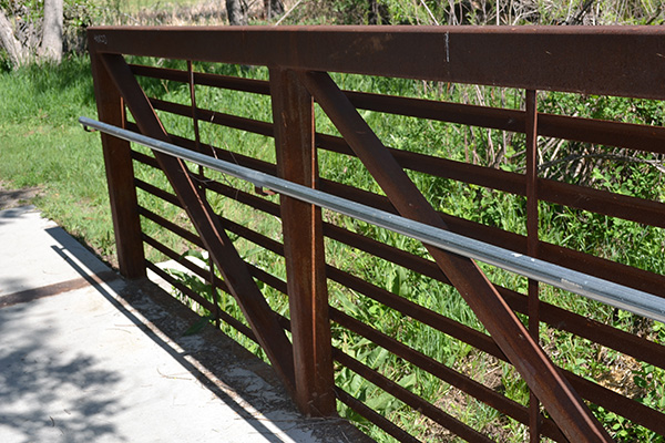 Service Centers 25 Big R Manufacturing's pedestrian bridge featuring HSS