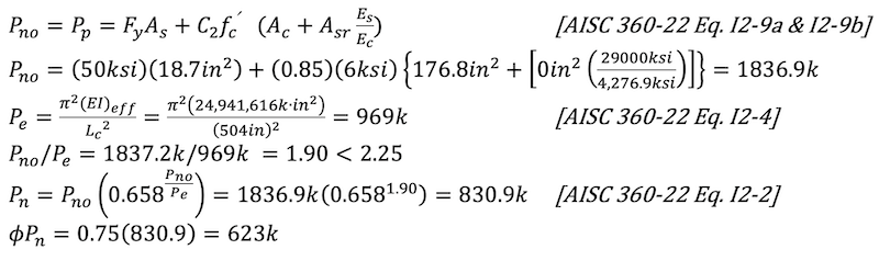 Filling the Void: A Central Resource for Designing Concrete Filled HSS Columns 6 Filled Composite Axial Capacity - Formulas 2
