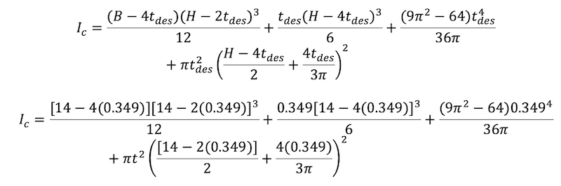 Filling the Void: A Central Resource for Designing Concrete Filled HSS Columns 3 HSS Geometry - formulas