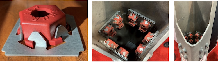Review of AISC Design Guide No. 24 – 2nd Edition 6 Shuriken nut holders, by Atlas Tube, for splicing rectangular HSS columns