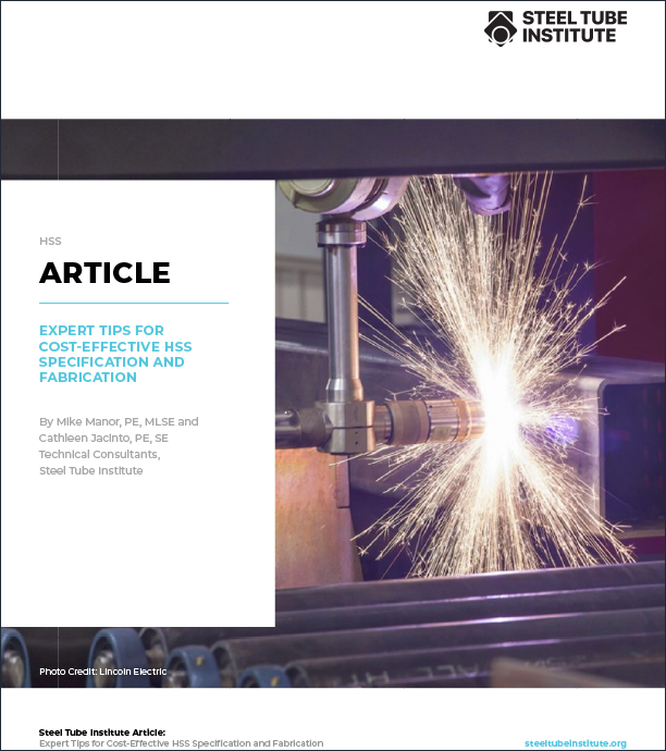 HSS Reference Guide No. 2: HSS Moment Connections 10 Expert Tips for Cost-Effective HSS Specification and Fabrication